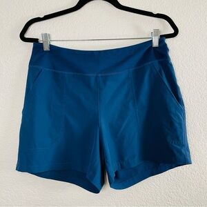 Patagonia Blue Stretchy Casual Outdoor Athletic Zip Pocket Shorts | Medium